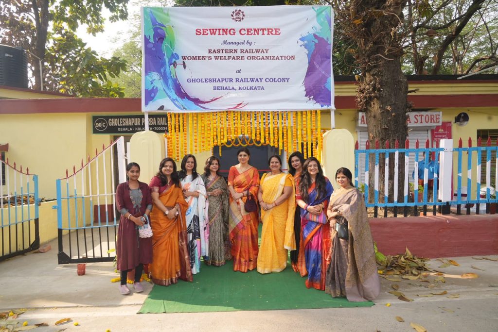 Smt. Dipti Dwivedi inaugurated a renovated Sewing Centre at Gholeshapur Railway Colony in Behala.