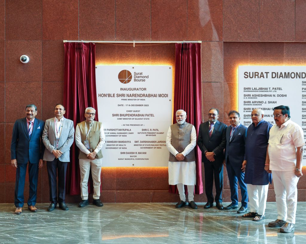 PM inaugurates Surat Diamond Bourse, in Gujarat on December 17, 2023.