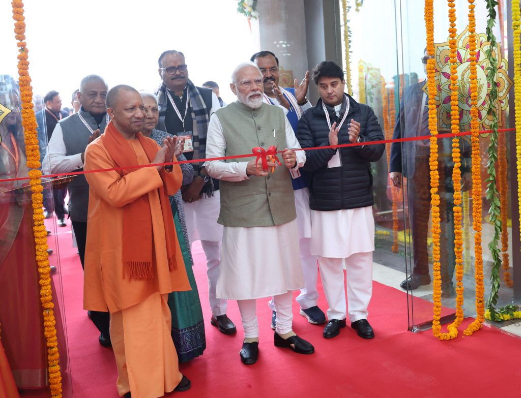 PM inaugurates the newly built Maharishi Valmiki International Airport at Ayodhya, in Uttar Pradesh on December 30, 2023.