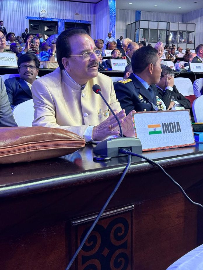 The Minister of State for Defence and Tourism, Shri Ajay Bhatt participates the United Nations Peacekeeping Ministerial Meeting at Accra, in Ghana on December 06, 2023.