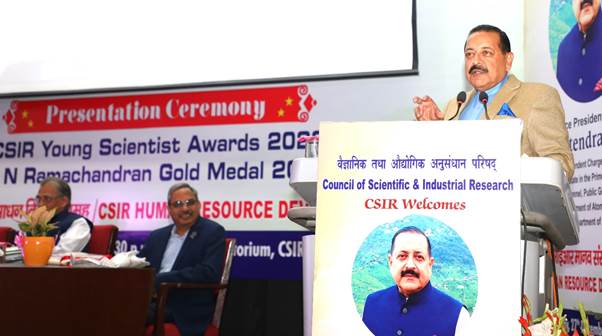 The Union Minister of State (Independent Charge) Science & Technology; MoS PMO, Personnel, Public Grievances, Pensions, Space and Atomic Energy, Dr. Jitendra Singh was speaking after presenting the CSIR Young Scientist Awards & GN Ramachandran Medal for the year 2022, at a function in New Delhi yesterday.