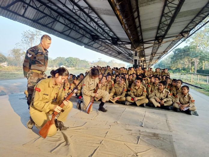 NCC's Girls Cadets geared up for the Combined Annual Training Camp at NTF, Narangi (Guwahati).