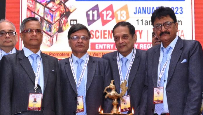 Mr K K Binani, Secretary, CTMA, Mr Pawan Jajodia, Chairman Exhibition and Treasurer, CTMA, Mr Rajesh Doshi, President, CTMA and Mr Rajendra Prasad Agarwal, Vice President, CTMA, the team behind the largest cable television exhibition in India - the 25th Cable TV Show 2024 scheduled for 9 to 11 January 2024, at the Milon Mela Prangan, Kolkata.