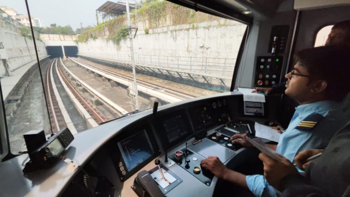 Trial runs were conducted with Automatic Train Operation (ATO) System mode in between Salt Lake Sector V to Sealdah stretch of East-West (Green Line) Metro on 28.01.2024.