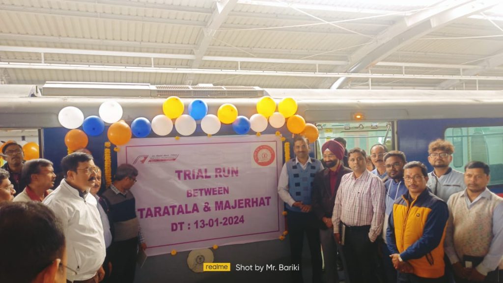 The maiden trial run on Taratala- Majerhat stretch of Joka-Esplanade Metro Corridor has been conducted smoothly on 13.01.2024.