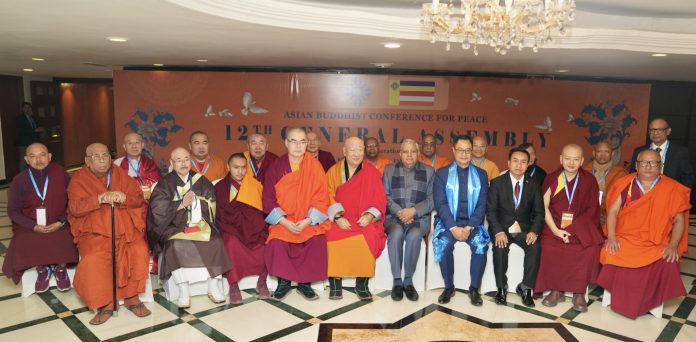 The Vice-President of India, Shri JagdeepDhankhar at the 12th General Assembly of the Asian Buddhist Conference for Peace (ABCP) in New Delhi today.
