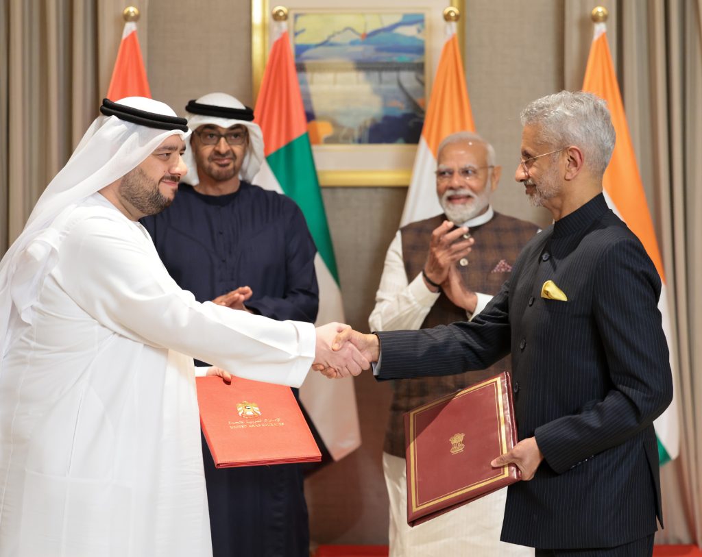 MoUs exchanged during the meeting of PM and UAE President Mohamed bin Zayed Al Nahyan, at Gandhinagar, in Gujarat on January 09, 2024.