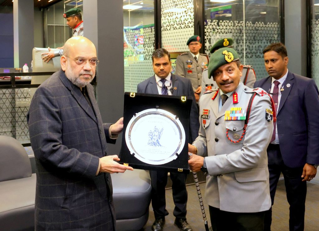 The Union Minister for Home Affairs and Cooperation, Shri Amit Shah at the inauguration of Cyber Security Operations Centre in Assam Rifles Headquarters at Shillong, in Meghalaya on January 18, 2024.
