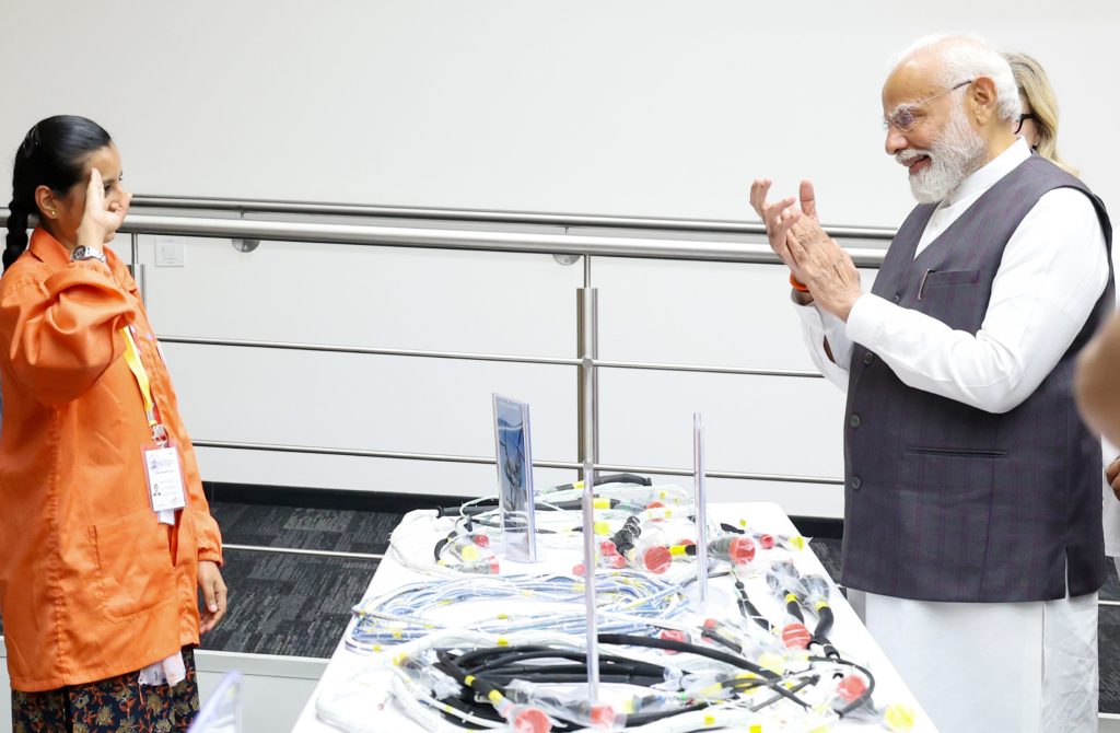PM at the inauguration of new state-of-the-art Boeing India Engineering and Technology Center campus in Bengaluru, Karnataka on January 19, 2024.