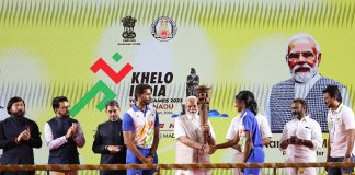 PM inaugurates the opening ceremony of the Khelo India Youth Games 2023 PM inaugurates opening ceremony of the Khelo India Youth Games 2023 at Jawaharlal Nehru Stadium, in Chennai, Tamil Naduon January 19, 2024.