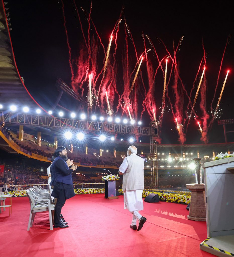 PM at the inauguration of opening ceremony of the Khelo India Youth Games 2023 at Jawaharlal Nehru Stadium, in Chennai, Tamil Nadu on January 19, 2024.