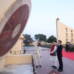 PM and the President of France, Mr. Emmanuel Macron visit Jantar Mantar, in Jaipur, Rajasthan on January 25, 2024.
