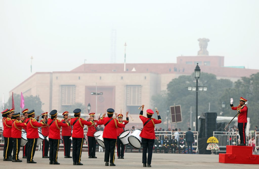 PM attends Beating Retreat Ceremony at Vijay Chowk, in New Delhi on January 29, 2024.
