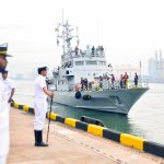 Indian Navy's Fast Attack Craft INS Kabra arrived at Colombo, Sri Lanka on 08 Jan 24.