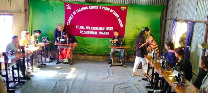Assam Rifles commenced a two-month tailoring course for women of New Kaiphundai Village, Tamenglong district, Manipur.