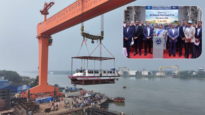 Garden Reach Shipbuilders and Engineers (GRSE) Ltd, launched a Next Generation (NG) Electric Ferry on Thursday, January 11, 2024.