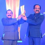ISRO Chairman S. Somnath and Project Director of Chandrayaan 3, Dr P.Veeramuthuvel, received the “Indian of the Year Award" for the year 2023 in the category ‘Outstanding Achievement’ from the Union Minister of State (Independent Charge) Science & Technology; MoS PMO, Personnel, Public Grievances, Pensions, Atomic Energy and Space, Dr. Jitendra Singh.