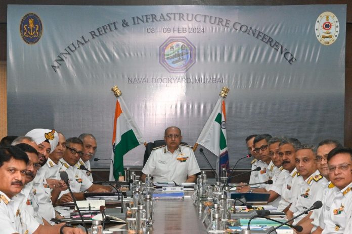 Indian Navy’s Annual Refit Conference 24 (ARC 24) and Annual Infrastructure Conference 24 (AIC 24) were conducted on 08 – 09 Feb 24 at Naval Dockyard, Mumbai, under the Chairmanship of VAdm Kiran Deshmukh, Chief of Materiel.