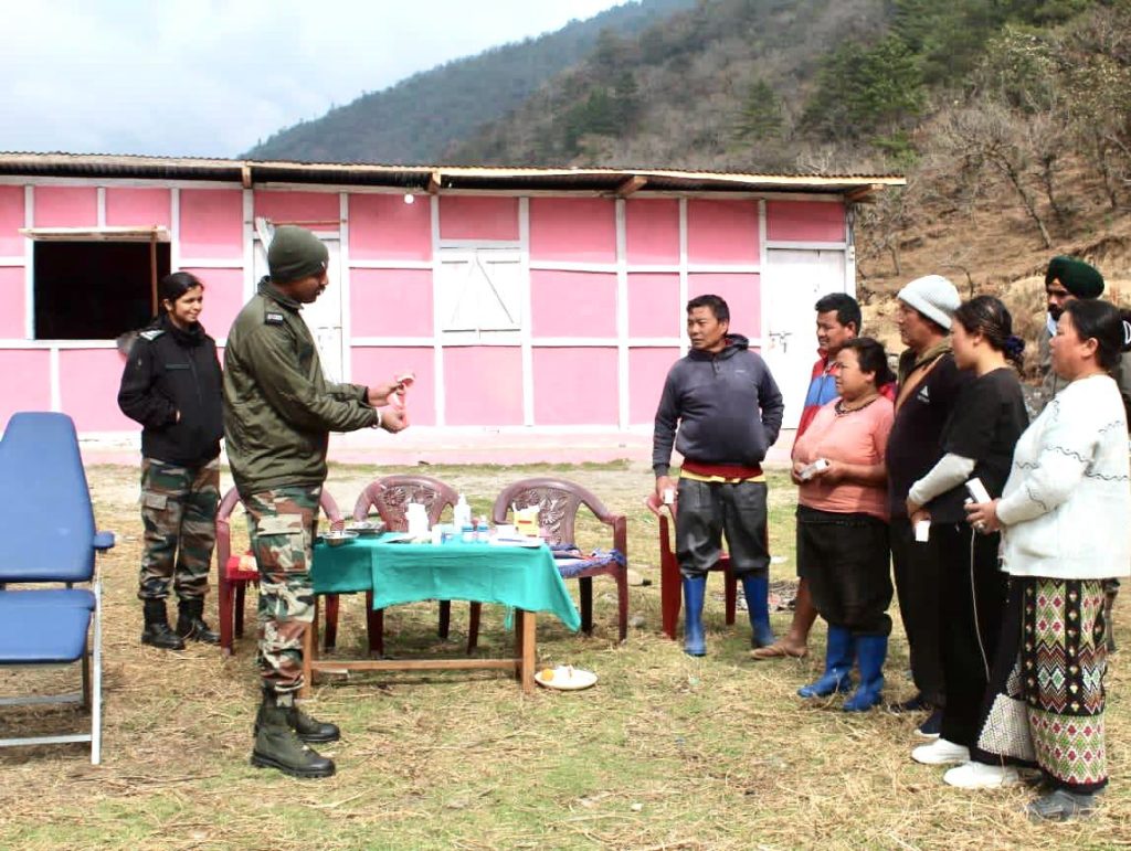Indian Army conducted an Oral Screening Camp for the civilians of Champa Basti of Chug Valley in Arunachal Pradesh.