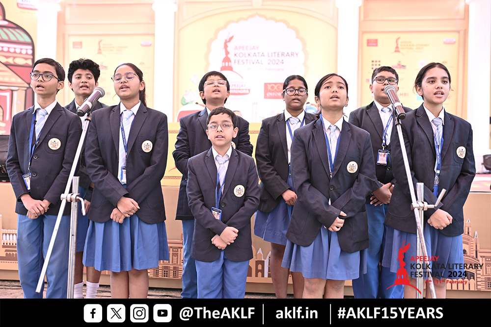 AKLF Day 1_Inauguration Pic_Brahma Sangeet Performance by Students of Apeejay School.