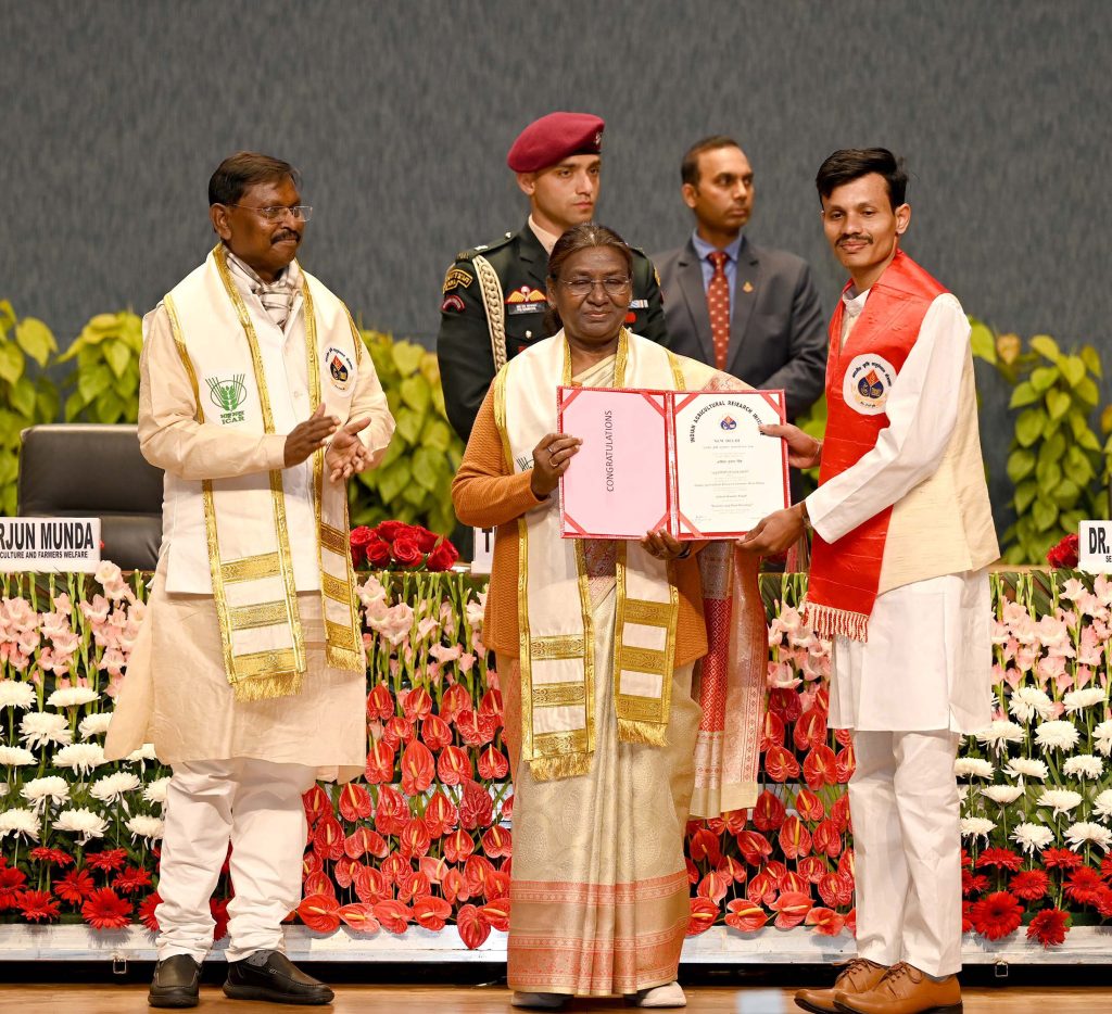 The President of India, Smt. Droupadi Murmu graces the Sixty Second Convocation of ICAR-IARI, in New Delhi on February 09, 2024.