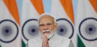 PM addresses programme on the 200th birth anniversary of Maharshi Dayananda Saraswati PM addressing a programme on the 200th birth anniversary of Swami Dayanand Saraswati via video conferencing at Tankara in Morbi, Gujarat on February 11, 2024.