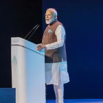 PM addressing the gathering of world leaders at the World Government Summit, in Dubai on February 14, 2024.