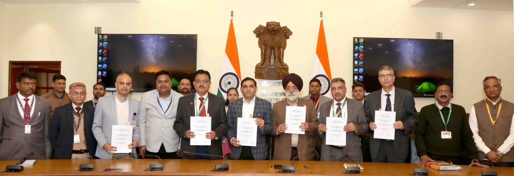 The Ministry of Defence has signed a contract with Advanced Weapon Equipment India Ltd. (AWEIL), Kanpur worth Rs.1,752 Cr with AWEIL for 463 Stabilised Remote-Control Guns for Indian Navy & Indian Coast Guard, in New Delhi on February 14, 2024.