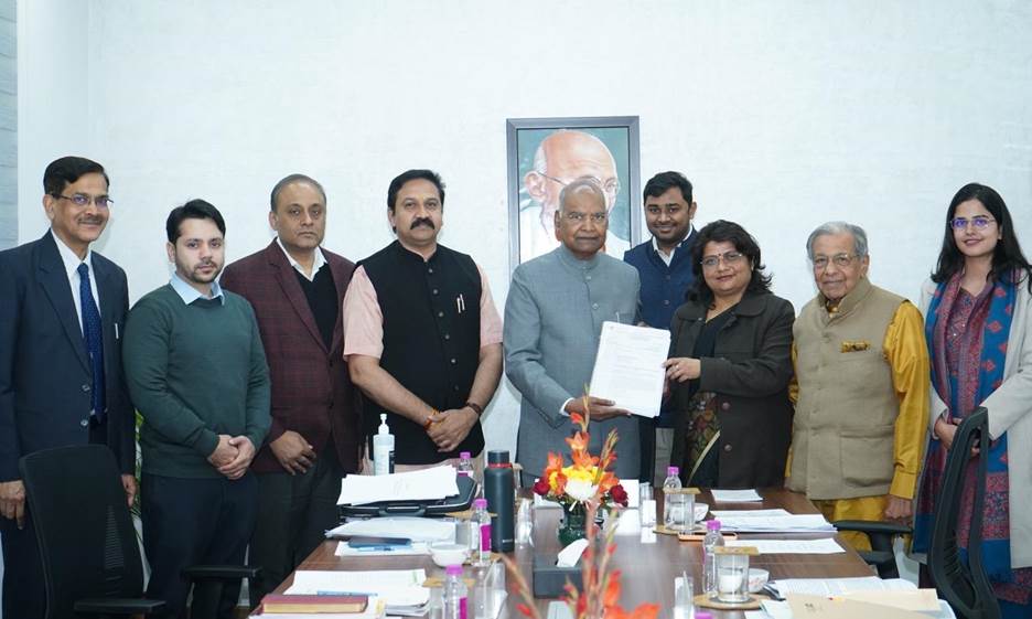 Shri Ram Nath Kovind, Chairman of the High-Level Committee (HLC) on One Nation One Election, and its members namely Shri N. K. Singh, Dr. Subhash Kashyap, and Shri Sanjay Kothari today continued their interactions with political parties and stakeholders.