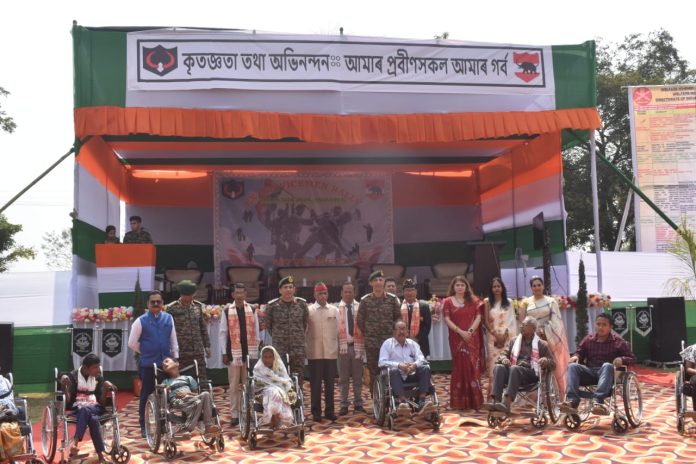 Gajraj Corps held a rally for Ex-servicemen and Veer Naris at Tamulpur on 10 Mar 2024.
