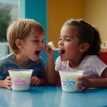Kids enjoying Yogurt