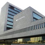 Europol building, The Hague, the Netherlands, is the headquarters of Europol, a European organization, in which national police forces cooperate,