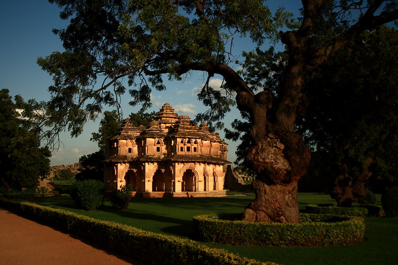 Hampi Lotus Palace with tree By Suman Munshi