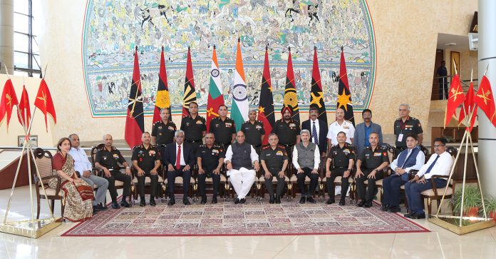 RAKSHA MANTRI WITH THE SENIOR LEADERSHIP OF INDIAN ARMY DURING ARMY COMMANDERS’ CONFERENCE.