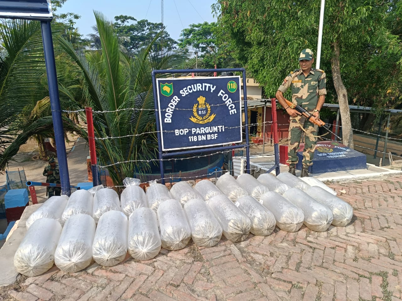 BSF, SOUTH BENGAL FRONTIER FOILS SMUGGLING ATTEMPTS, SEIZES FISHPIN BALLS, PHENSEDYL WORTH RS 12 LAKH ON INDIA-BANGLADESH BORDER.