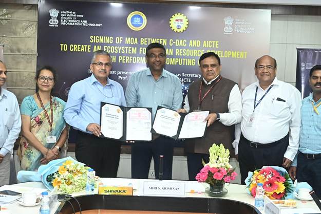 C-DAC and AICTE sign MoA to create an ecosystem for human resource development in High Performance Computing and allied areas