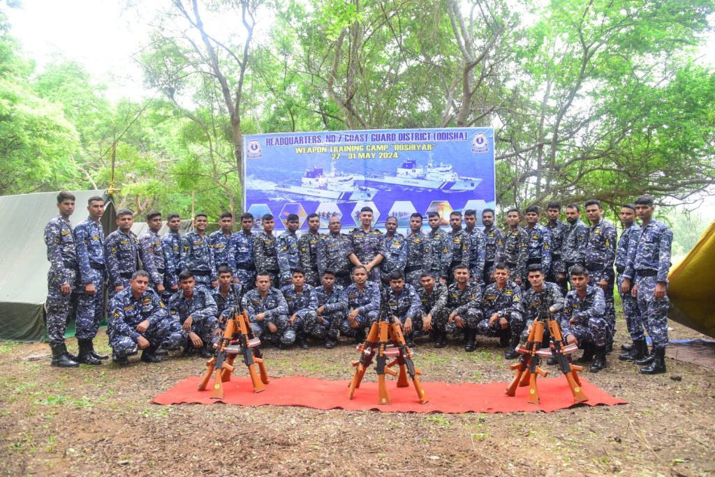 WEAPON TRAINING CAMP ‘HOSHIYAR-24’ BY INDIAN COAST GUARD DHQ-7 (ODISHA)