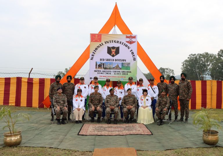 INDIAN ARMY FLAGS OFF 10-DAY ‘NATIONAL INTEGRATION TOUR’ FOR NINE YOUTH AMBASSADORS FROM MANIPUR TO KOLKATA, TAWANG AND SHILLONG