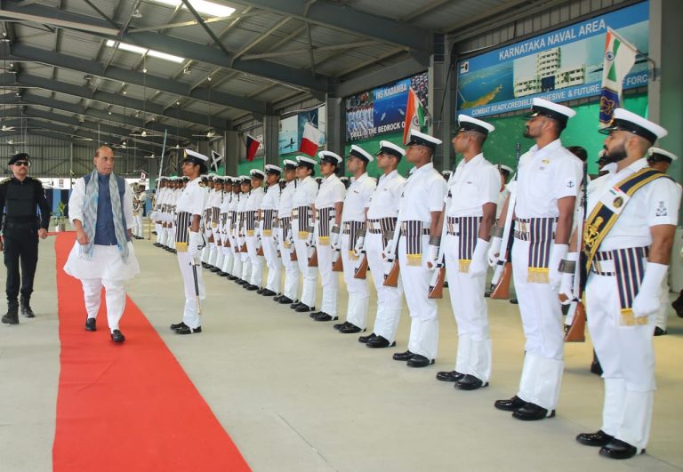 Raksha Mantri flags-off INS Sunayna as Indian Ocean Ship SAGAR from Karwar