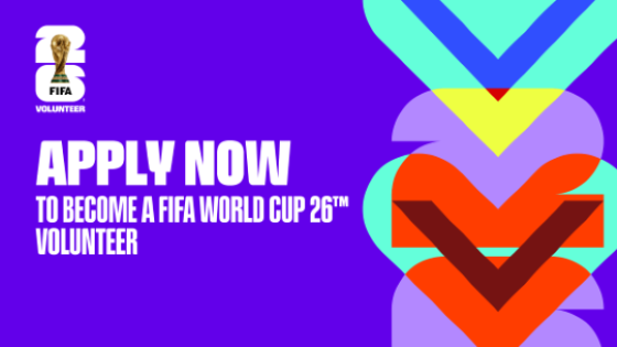 Applications now open for FIFA World Cup 26™ volunteer programme Applications now open for FIFA World Cup 26™ volunteer programme