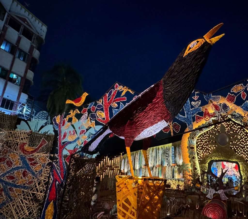 Baguiati Rail Pukur United Club’s 72nd Durga Puja Theme ‘Shabdo’ – Featuring a 20-Feet Bird Installation 2