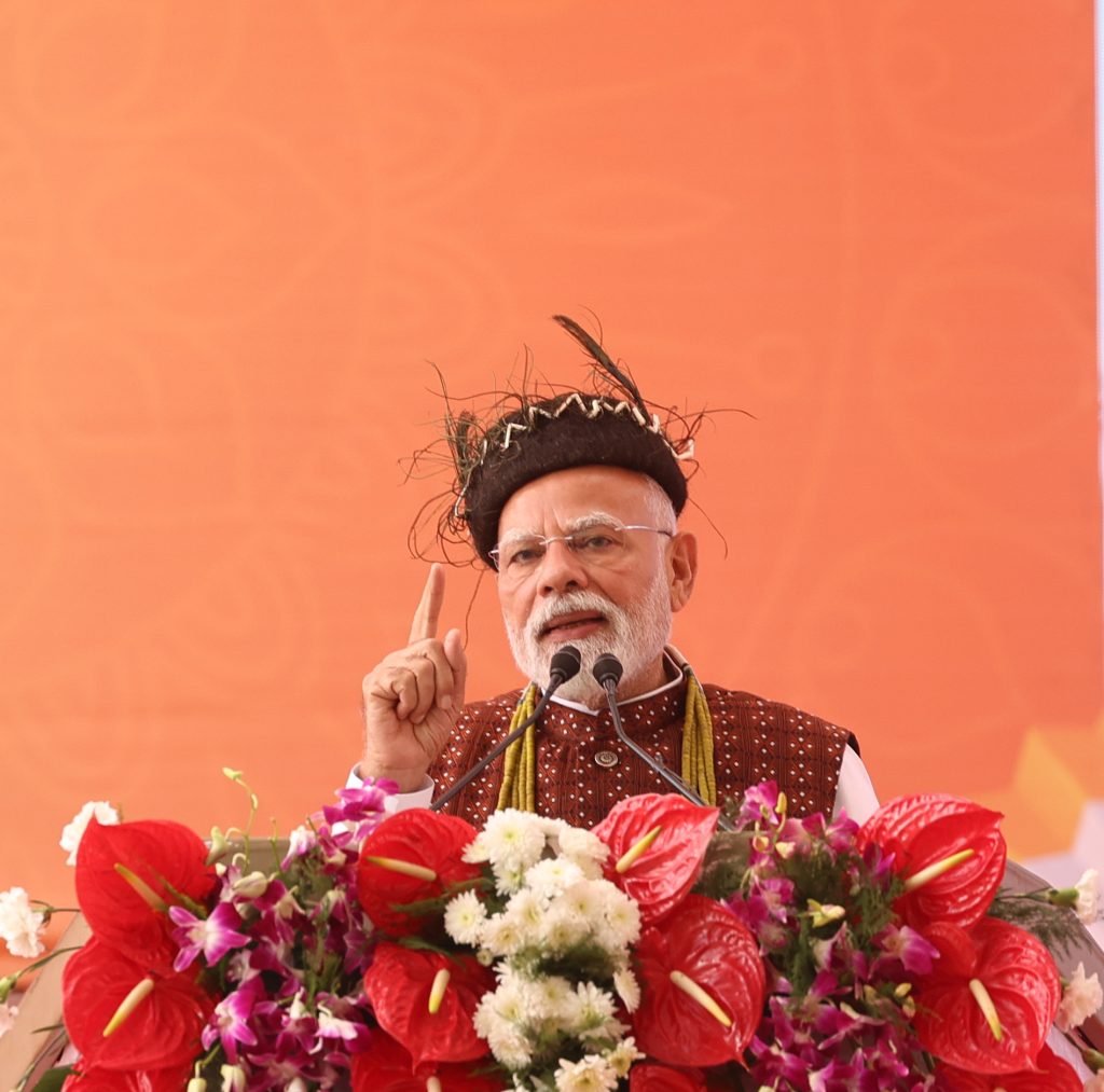 PM addressing at the foundation stone laying of various projects at Itanagar, in Arunachal Pradesh on September 22, 2025.
