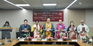 ‘Bhartiya Janjatiya Samaj’ Book Released at IGNCA Dignitaries releasing the book ‘Bhartiya Janjatiya Samaj’