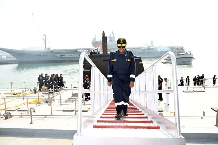 PRESIDENT OF INDIA TAKES A SORTIE IN SUBMARINE – INS VAGHSHEER