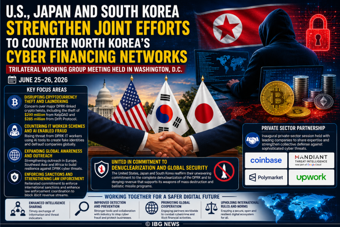 U.S., Japan and South Korea Strengthen Joint Efforts to Counter North Korea's Cyber Financing Networks