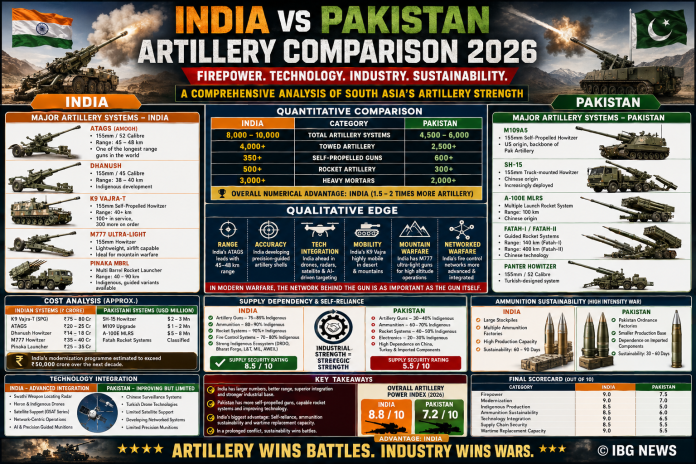 The Guns Behind South Asia's Balance of Power: A Strategic Comparison of Indian and Pakistani Artillery