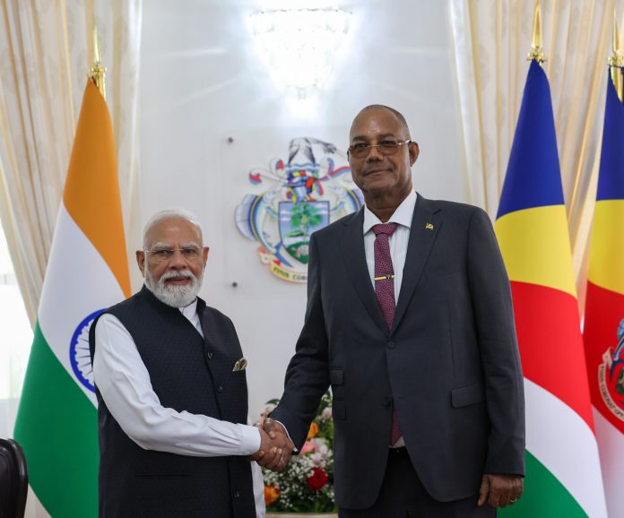 PM holds bilateral talks with the President of the Republic of Seychelles, Dr. Patrick Herminie followed by delegation-level discussions between the two sides, in Seychelles on June 28, 2026. PM holds bilateral talks with the President of the Republic of Seychelles, Dr. Patrick Herminie followed by delegation-level discussions between the two sides, in Seychelles on June 28, 2026.
