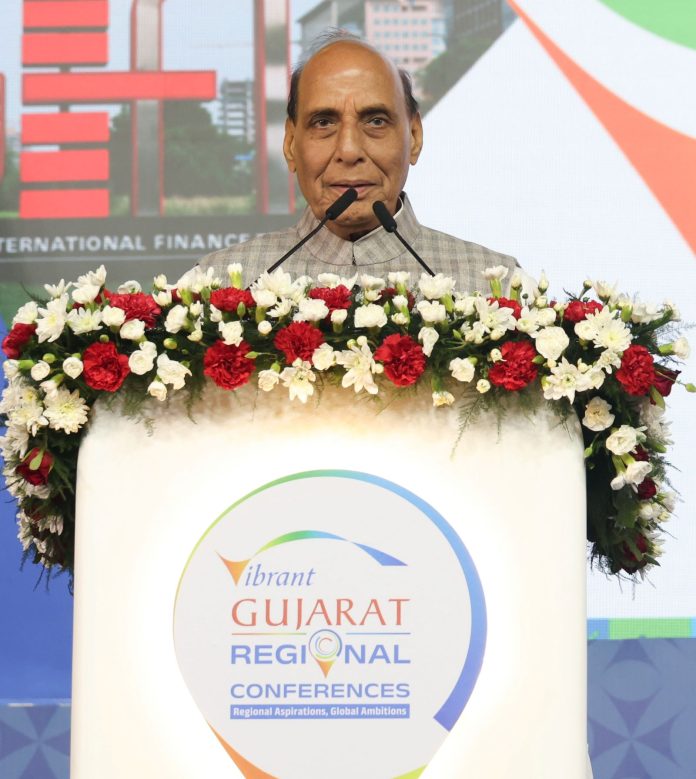 The Union Minister for Defence, Shri Rajnath Singh addresses Vibrant Gujarat Regional Conference at Vadodara, in Gujarat on June 30, 2026. The Union Minister for Defence, Shri Rajnath Singh addresses Vibrant Gujarat Regional Conference at Vadodara, in Gujarat on June 30, 2026.