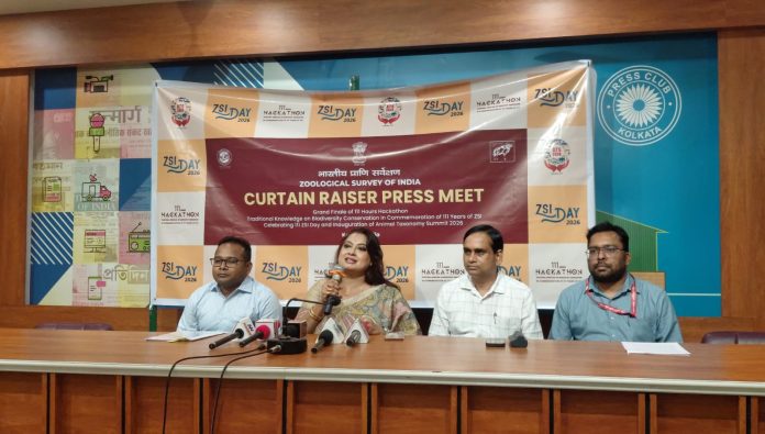 Left to Right Dr. Tamal Mandol, Senior Scientist Dr. Dhriti Banerjee, Director, ZSI Dr. Gurupada Mandol, Head of Office, ZSI and Dr. Devanshu Gupta, Senior Scientist