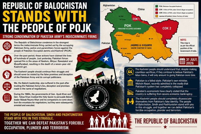 Baloch Stands for POK